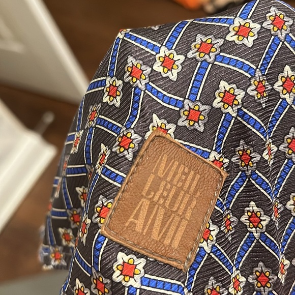 Meiiller Ami Paris Silk made FranceGeometric Patterned Scarf - Picture 2 of 3